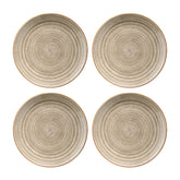 Bonna China Earth dia.10.5"  Round Brown Porcelain Plate (Set of 4)